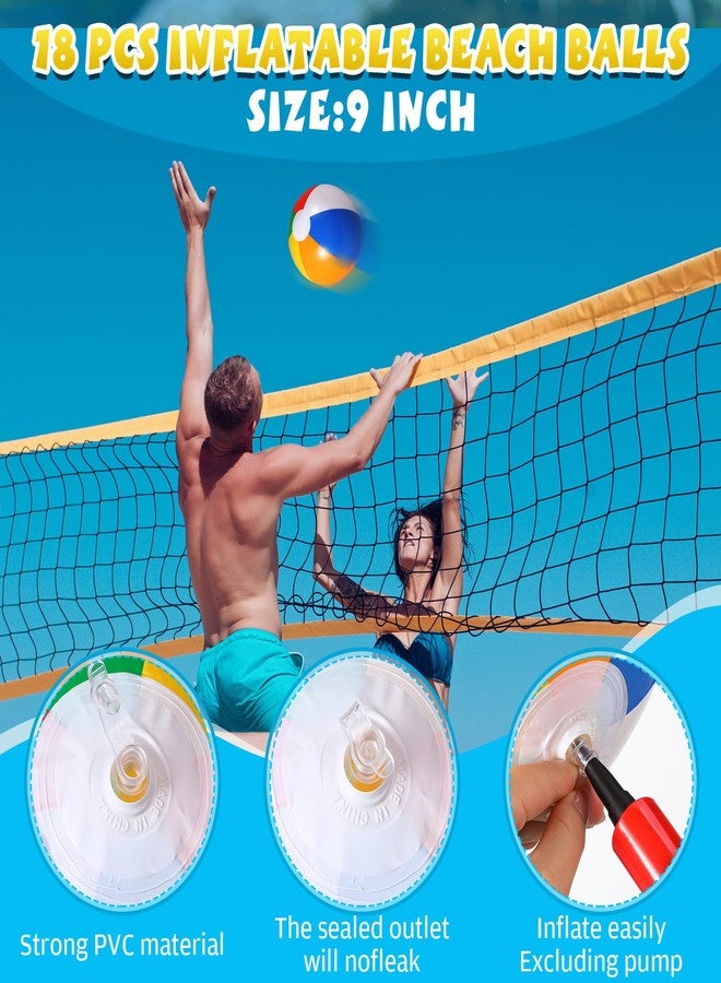 Realspring 91 Pcs Beach Pool Party Favors 9 Inch Beach Balls Bulk Summer Drawstring Backpack Bracelets Keychain Straws for Birthday Pool Party Supplies Goodie Bag Stuffers(Enjoy Summer) - Image 4